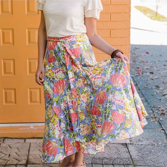 Matilda Jane Dresses & Skirts - Matilda Jane Floral Skirt Let's Go Daydreaming Together Boho Pastel Maxi Small